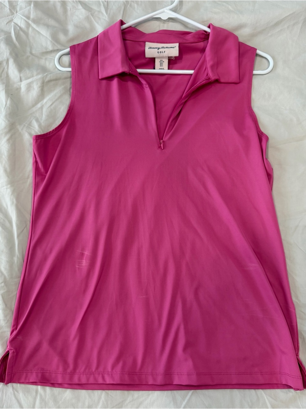 Tommy Bahama Sleeveless Polo Tank Top - Hot Pink